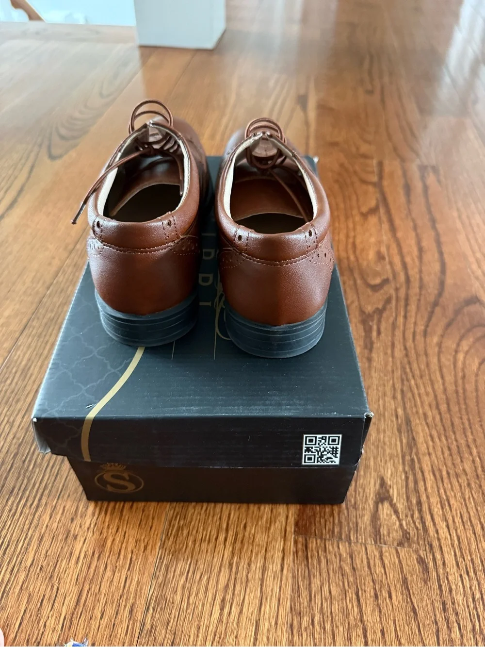 Boys Classic Cognac Brown Leather Dress Shoes